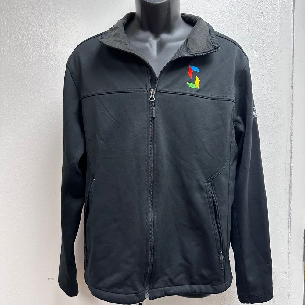 The North Face Wind Wall Mens Black Lightweight Full Zip Jacket Size Medium